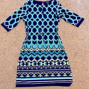 Liz Claiborne navy and teal dress size XL